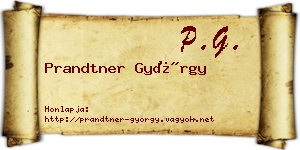 Prandtner György névjegykártya